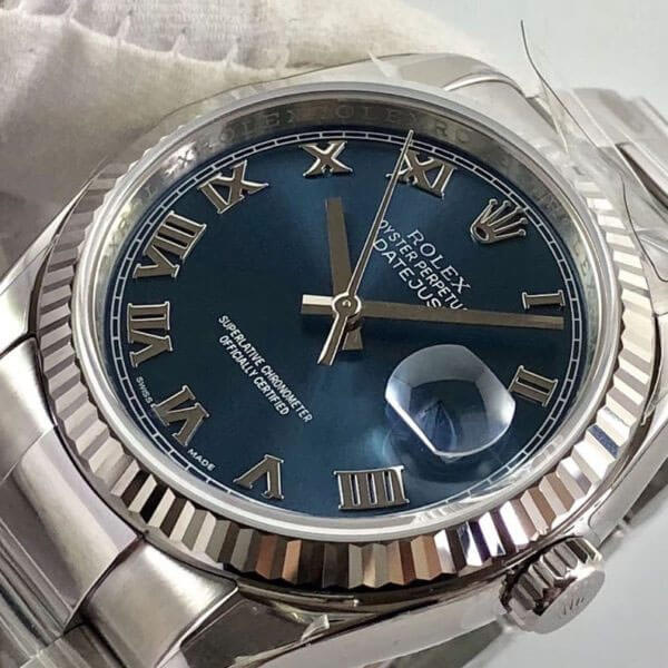 replica rolex dayjust azul romano detalle