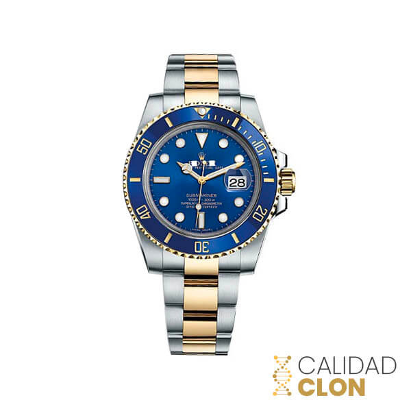 clon rolex submariner azul y oro