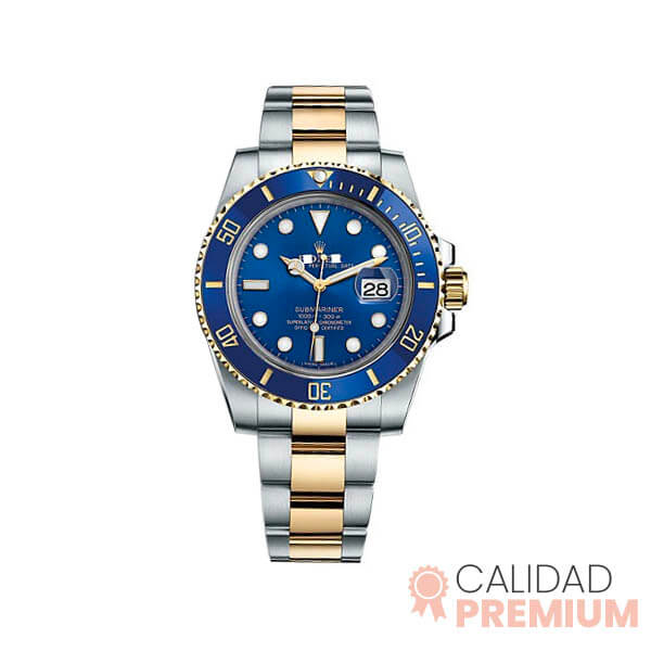 reproduccion premium submariner azul dorado