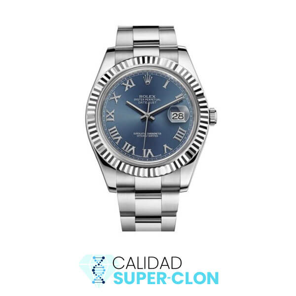 superclon rolex dayjust azul romano