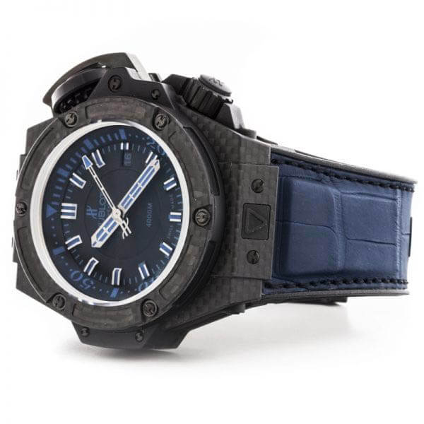 replica hublot king power azul perfil